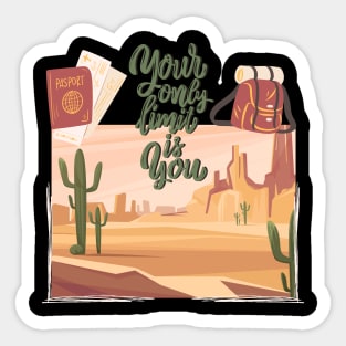 Ready for new adventure time love travel Explore the world holidays vacation Sticker